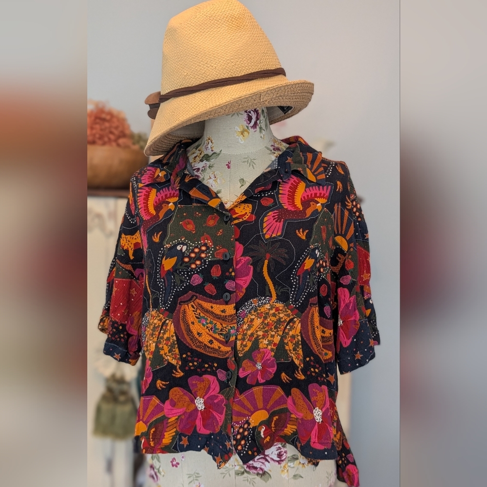 Vero‎ Moda Multicolor Floral Button Down Shirt